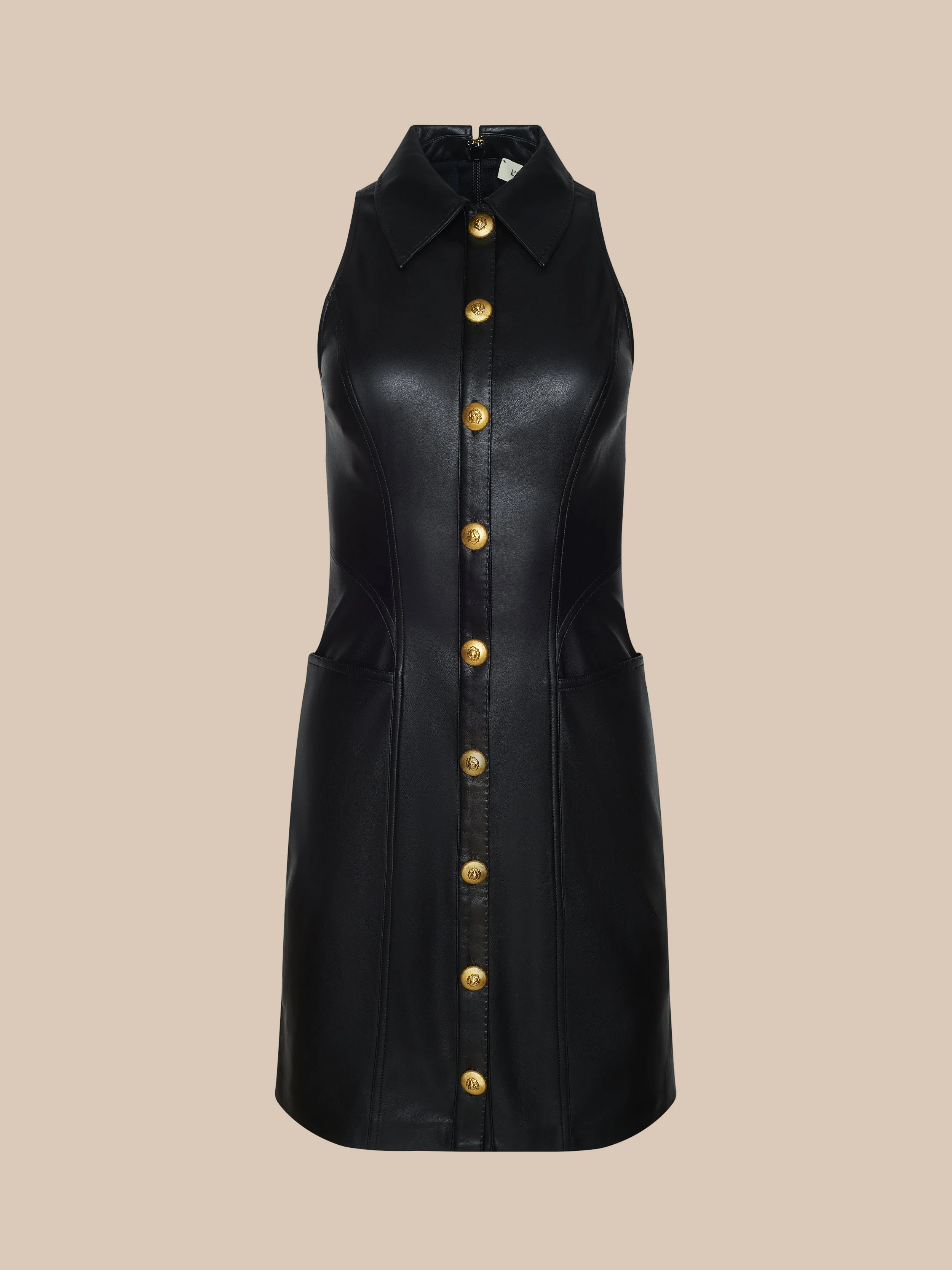 Apolline Vegan Leather Dress - 1