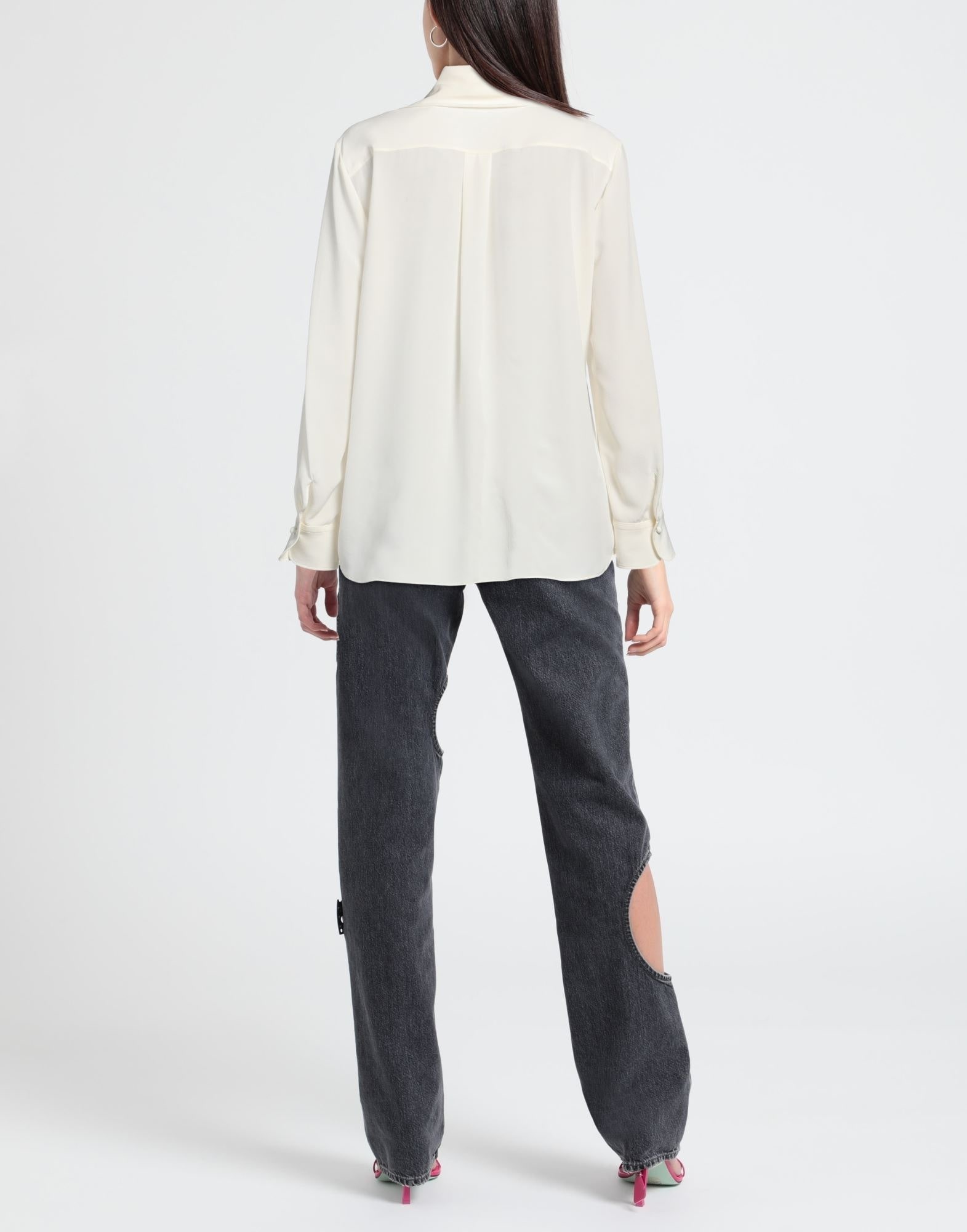 Cream Women's Silk Shirts & Blouses - 3