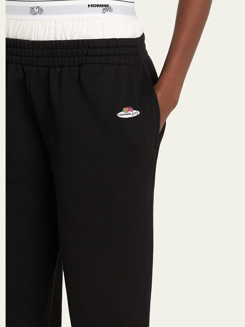 HommeGirls® x Fruit Of The Loom Peekaboo Boxer Straight-Leg Ankle Sweatpants outlook
