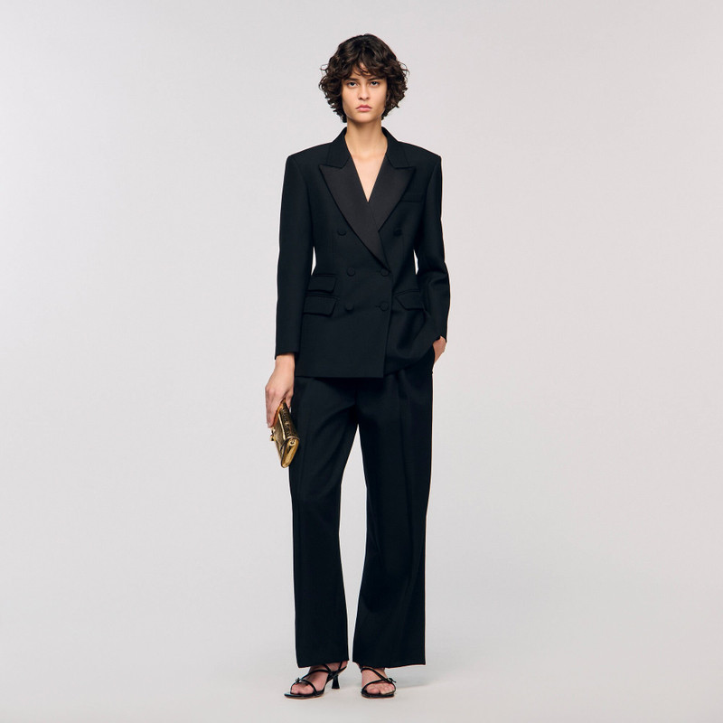 Sandro TUXEDO JACKET WITH SATIN COLLAR outlook
