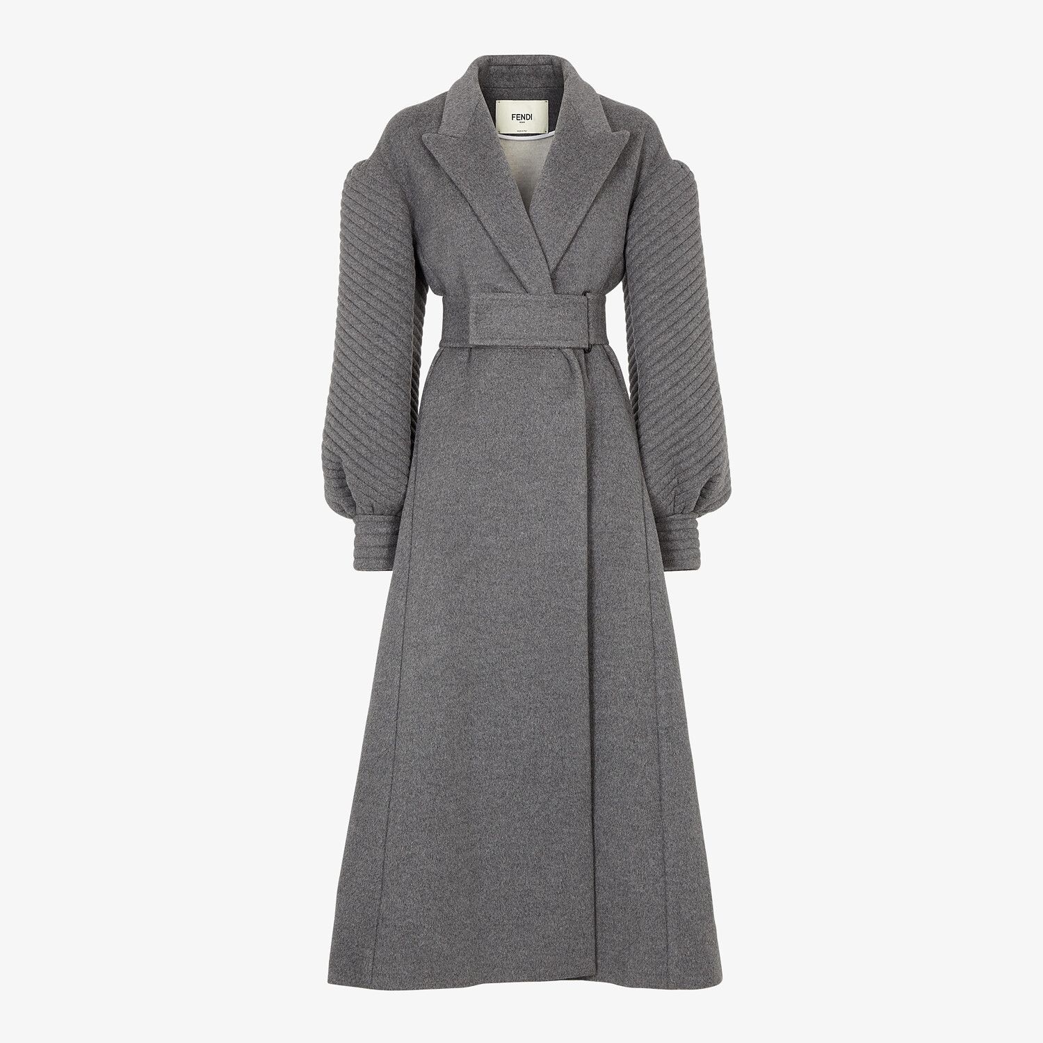 Gray double-sided cashmere coat - 1