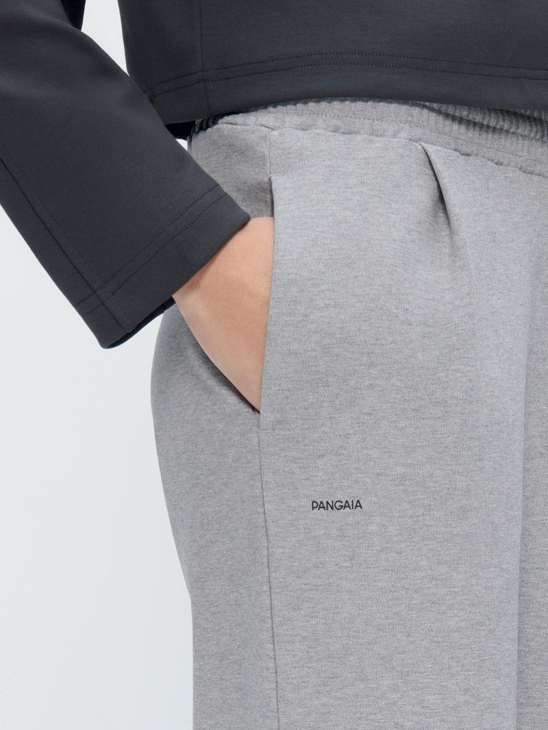Womens Double Jersey Pleated Trousers - Grey Marl 5