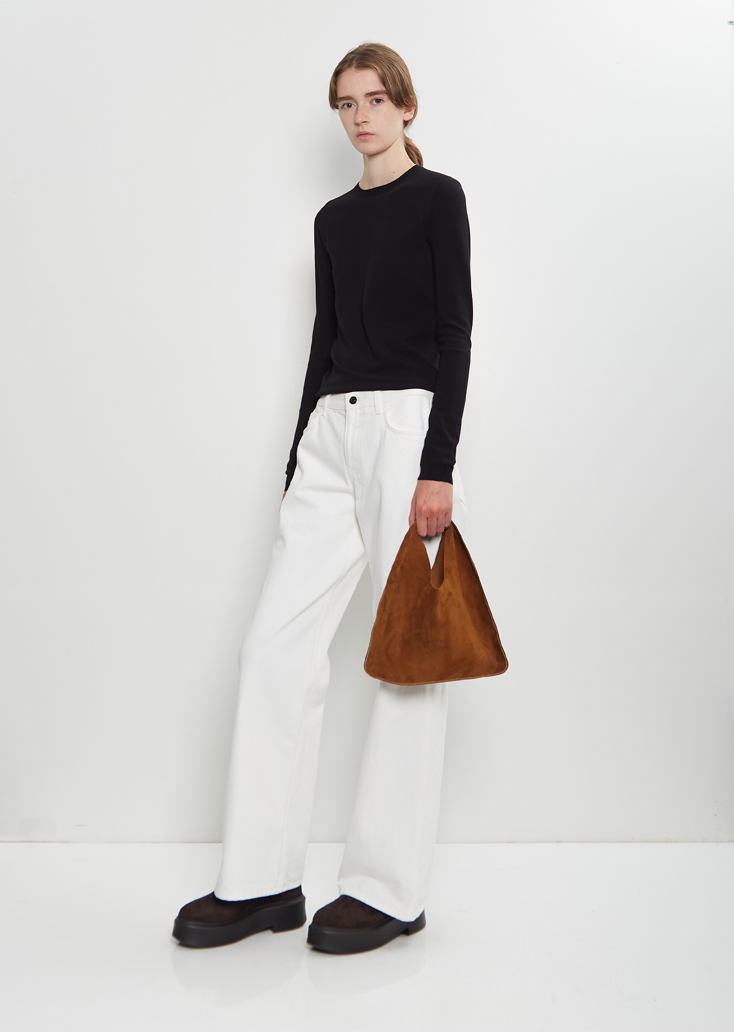 Suede Bindle, Small — Bistre - 3