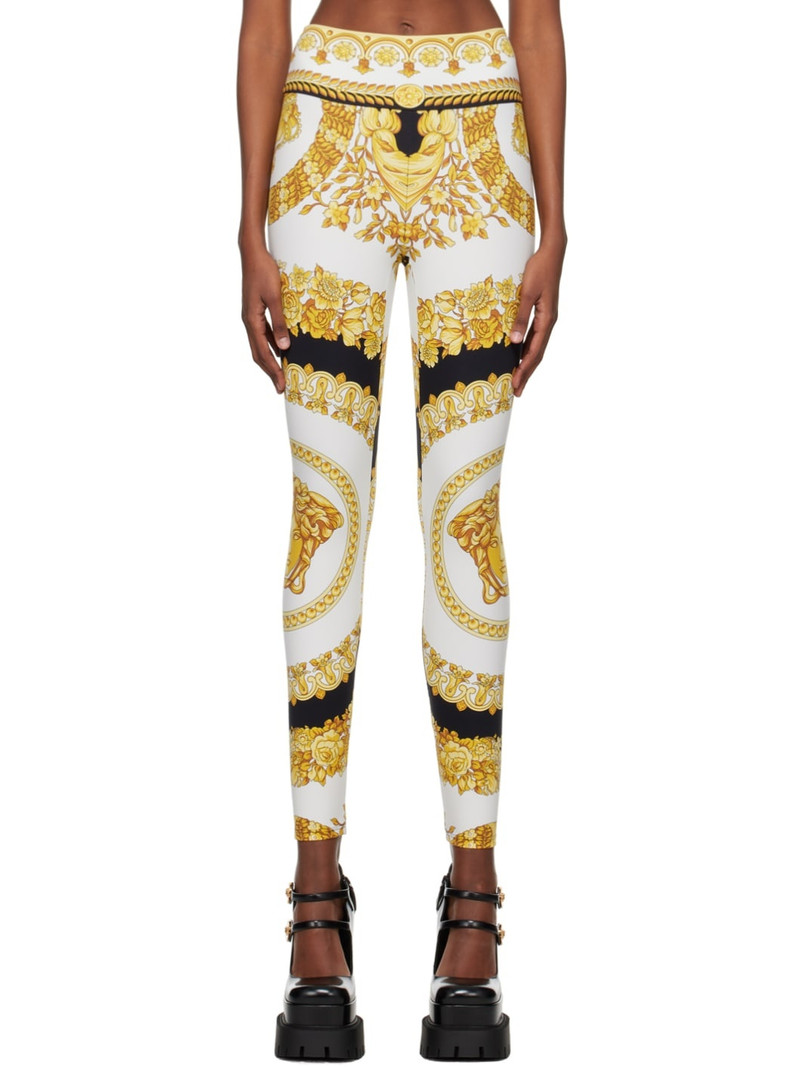 White Barocco Sport Leggings 1