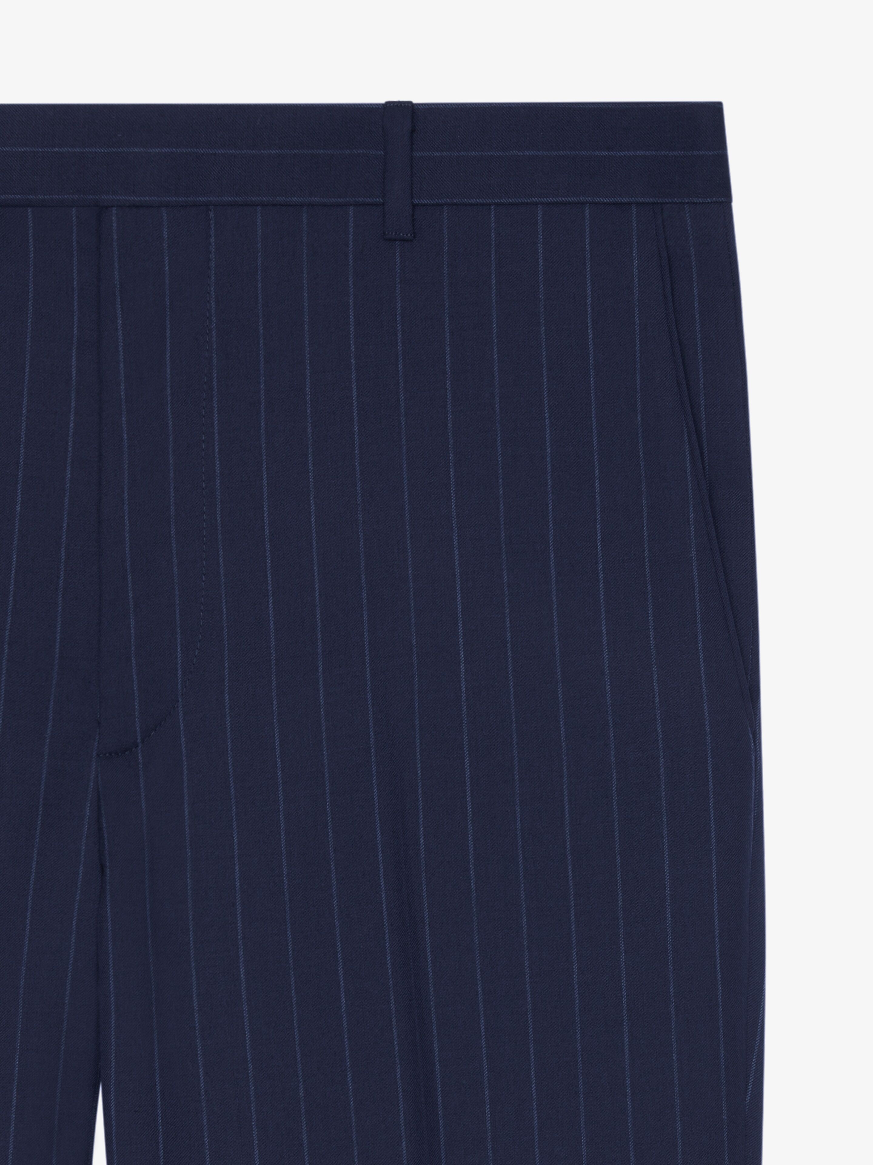 SLIM FIT STRIPED TAILORED PANTS IN WOOL - 5