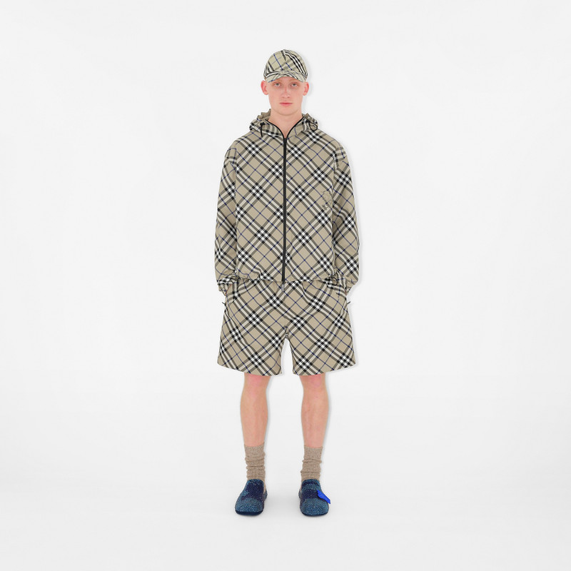 Check Cotton Blend Baseball Cap 3