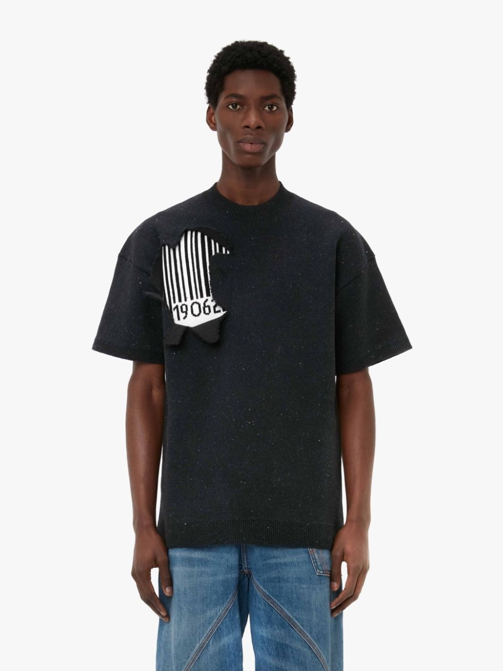 RECYCLED DENIM BARCODE JUMPER - 2