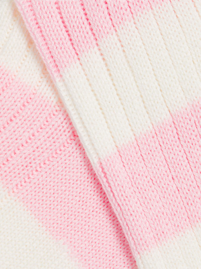 Mackintosh PINK AND WHITE STRIPED COTTON SOCKS outlook