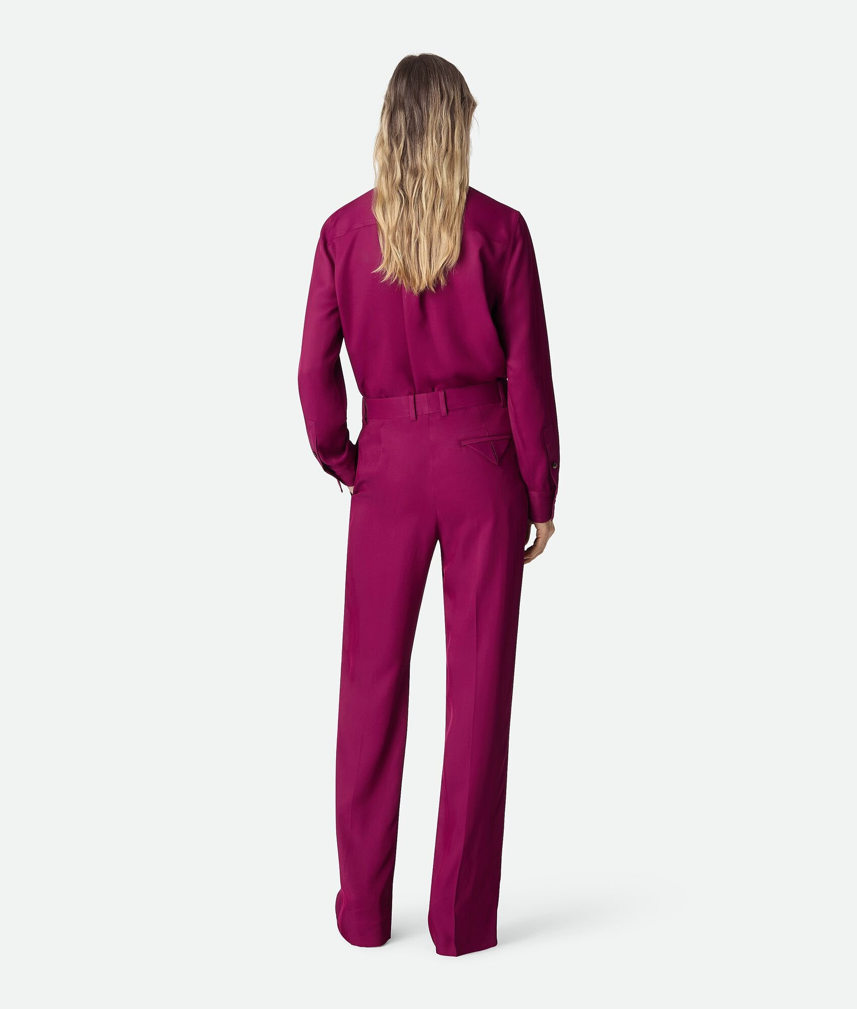 Viscose And Silk Twill Pants - 3