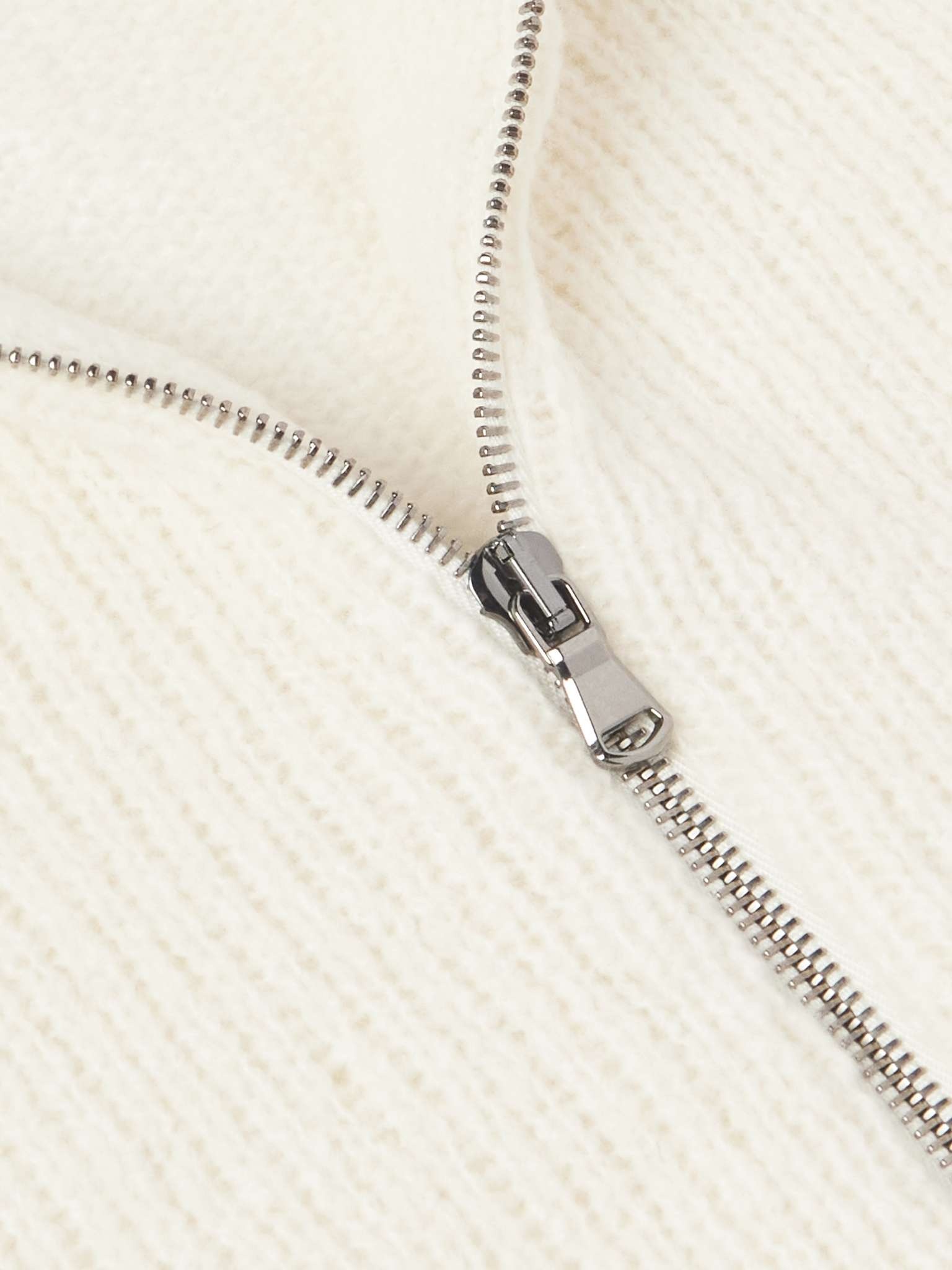 Merino Wool-Blend Zip-Up Cardigan - 4