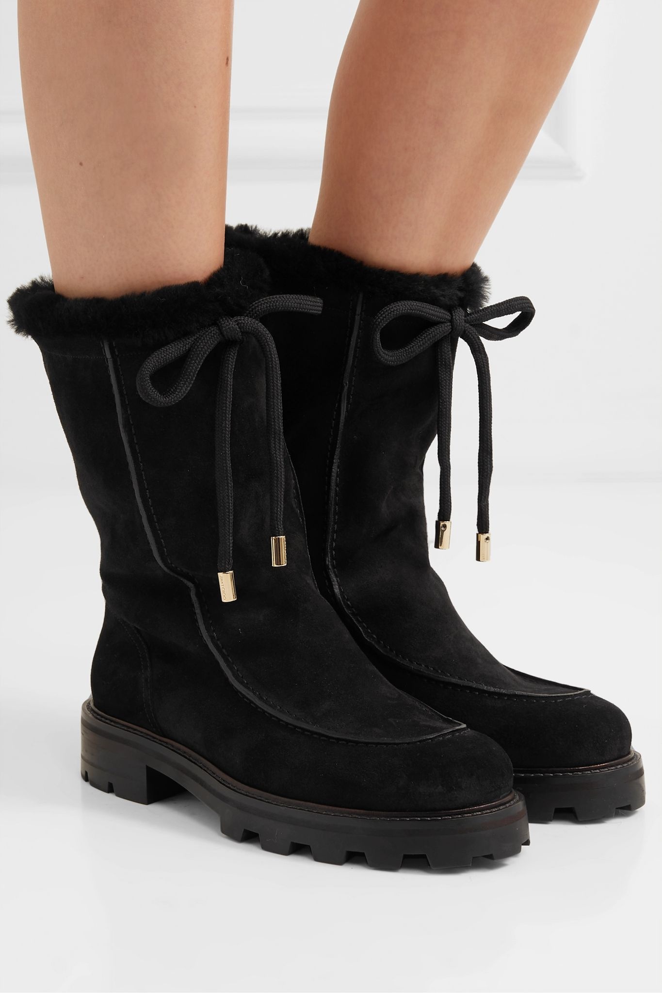 Buffy shearling-lined suede boots - 2