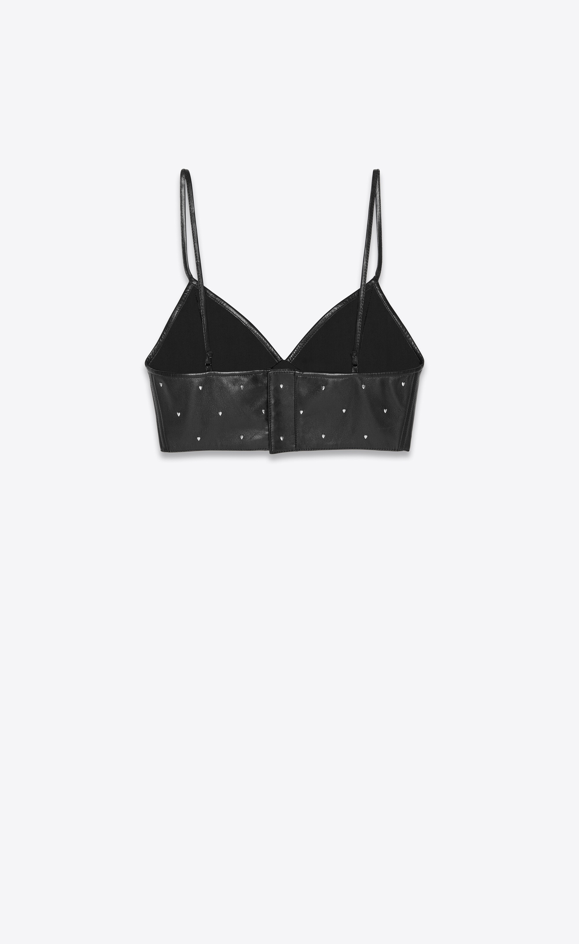 bralette in studded lambskin - 2