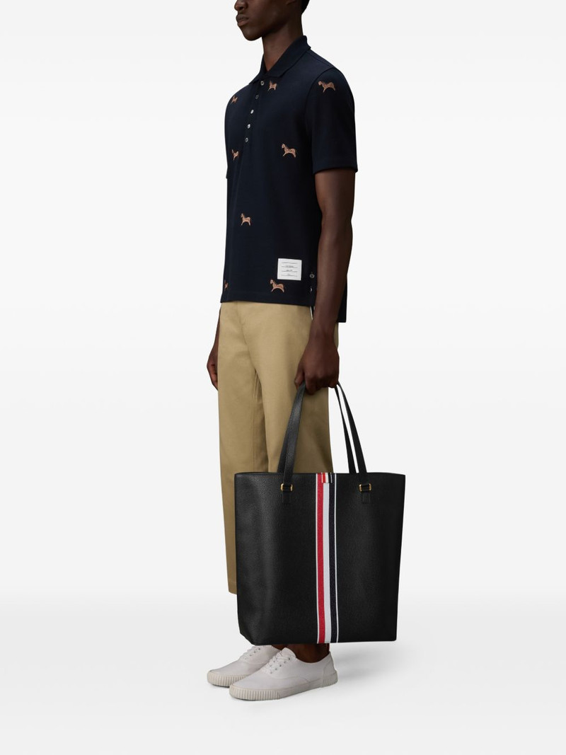 Thom Browne RWB-stripe tote bag outlook