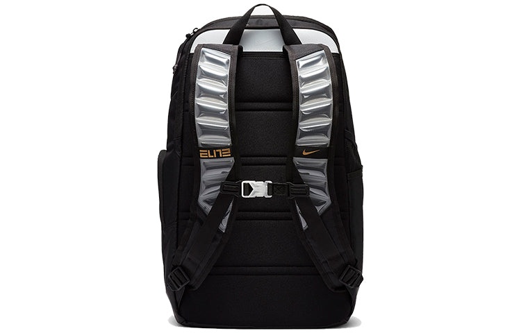 Nike Elite Pro Basketball Backpack 'Black White Metallic Gold' BA6164-013 - 3