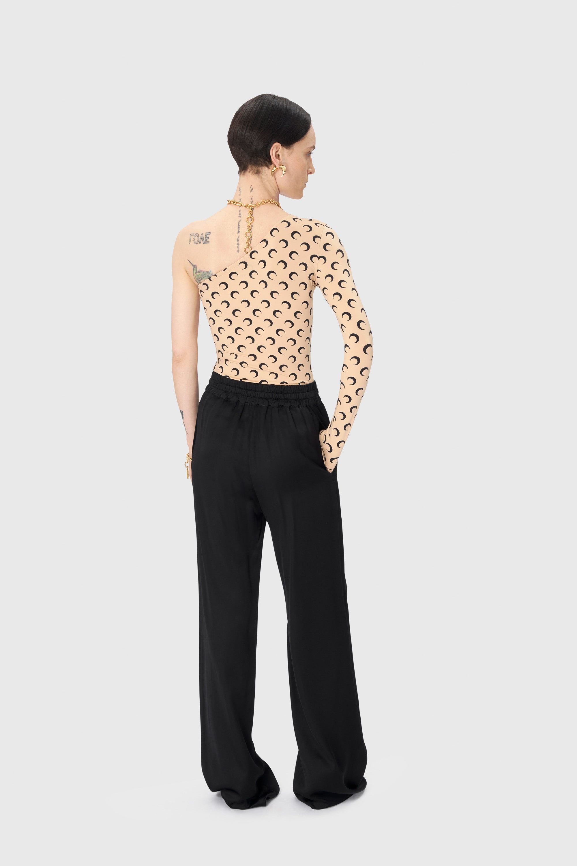 Recycled Moon Jersey Second Skin Asymmetric Top - 3