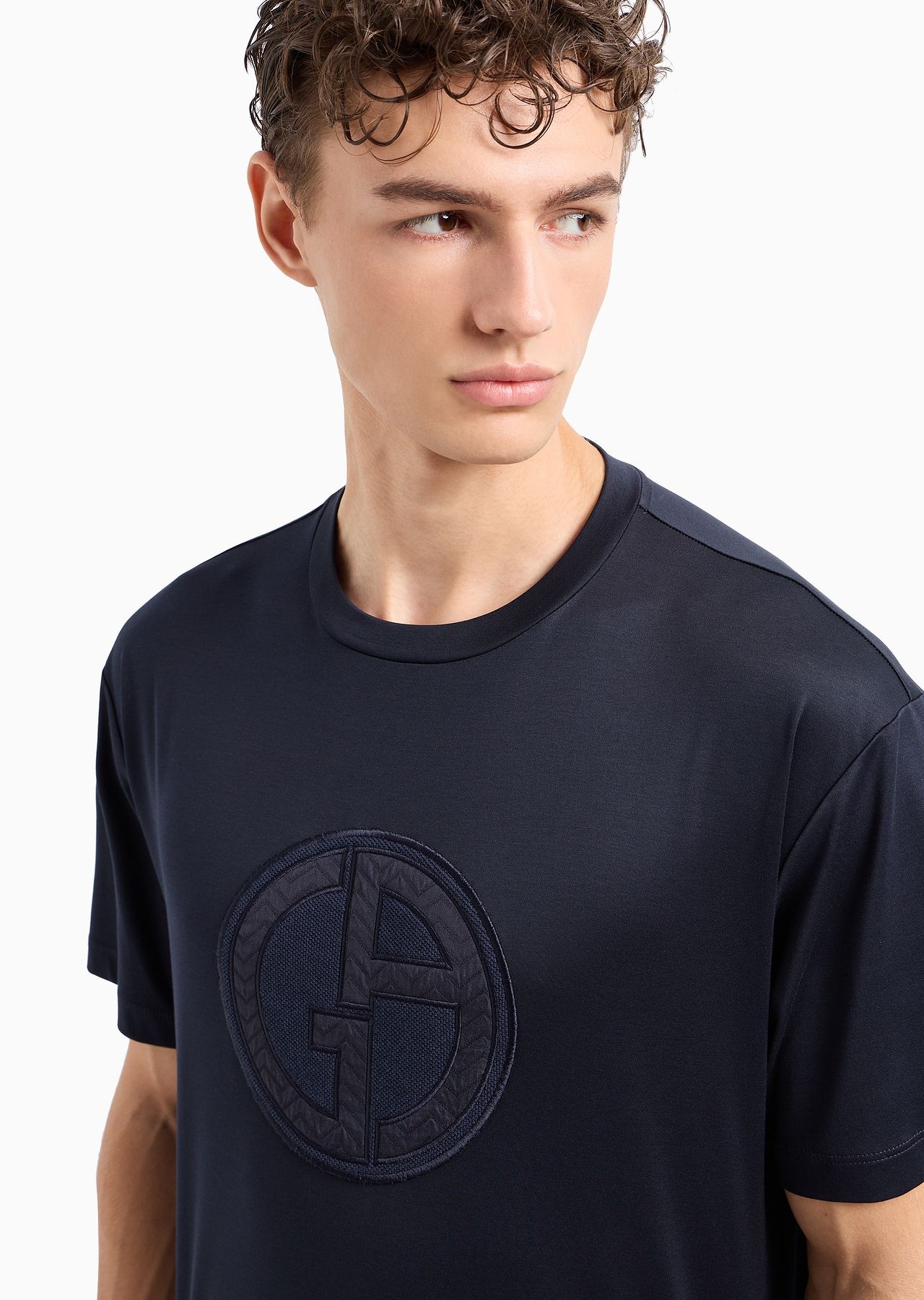 Pure cotton interlock crew-neck T-shirt - 6
