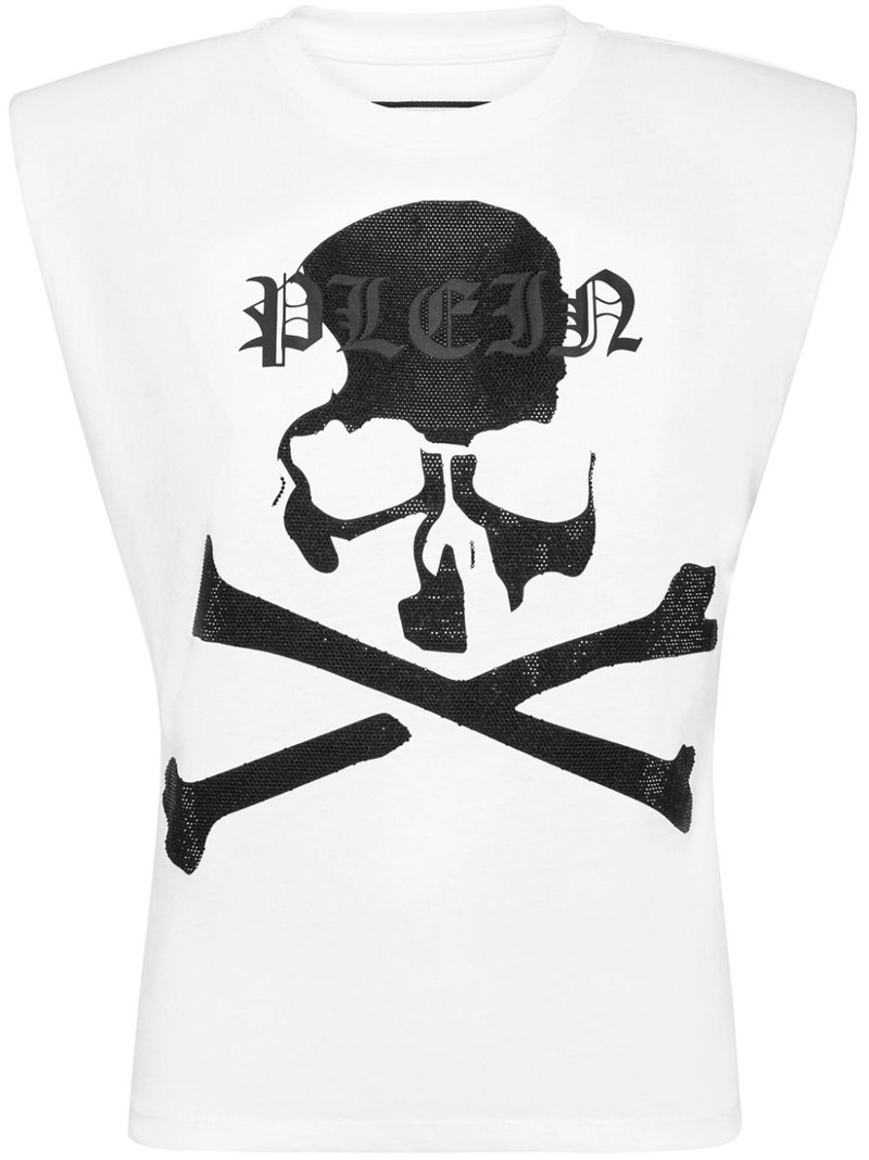 rhinestone-embellished Skull tank top 1