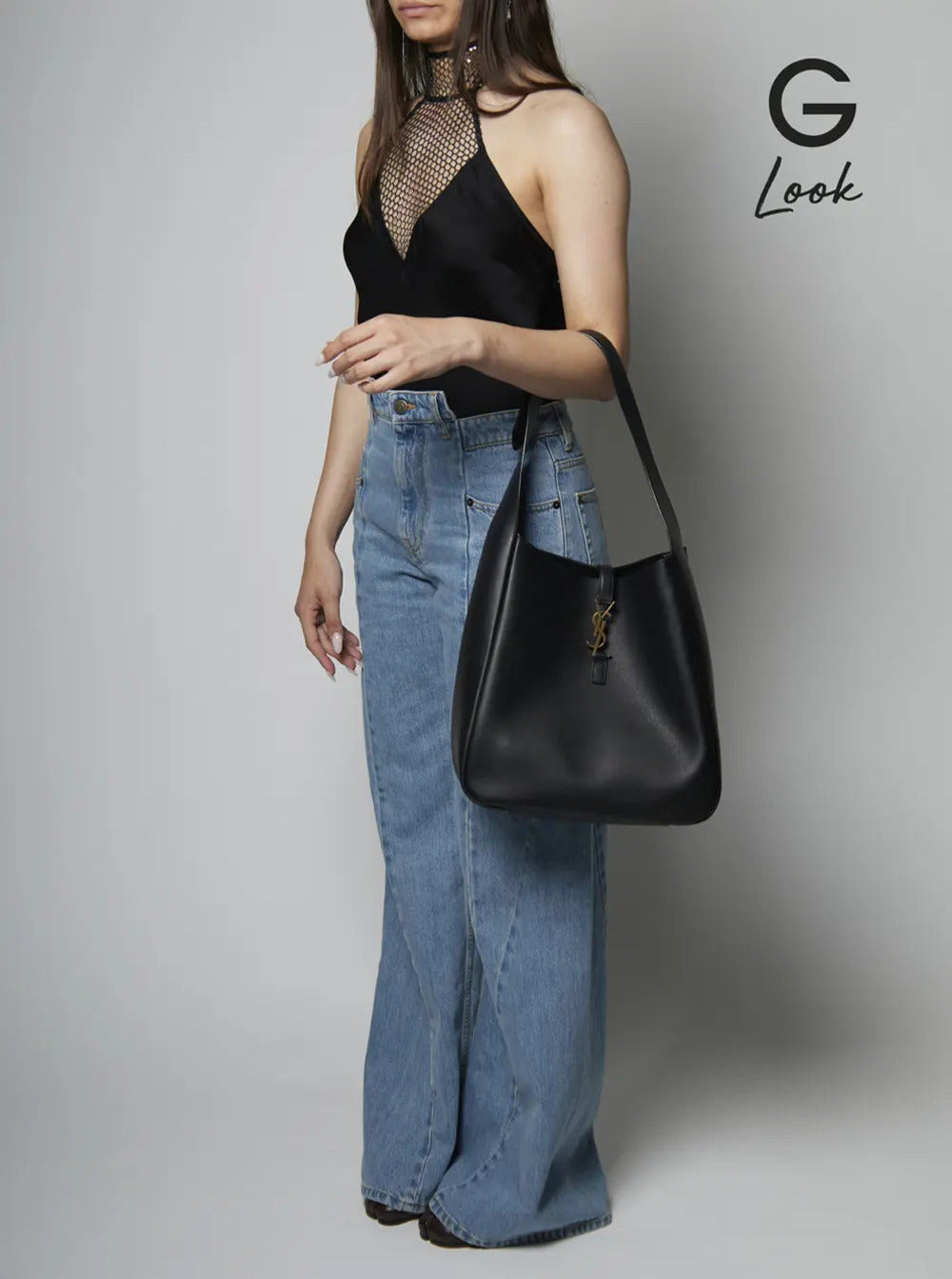 Saint Laurent Women 'Le 5 À 7 Big' Black Shoulder Bag With Cassandre Detail In Smooth Leather Woman - 7