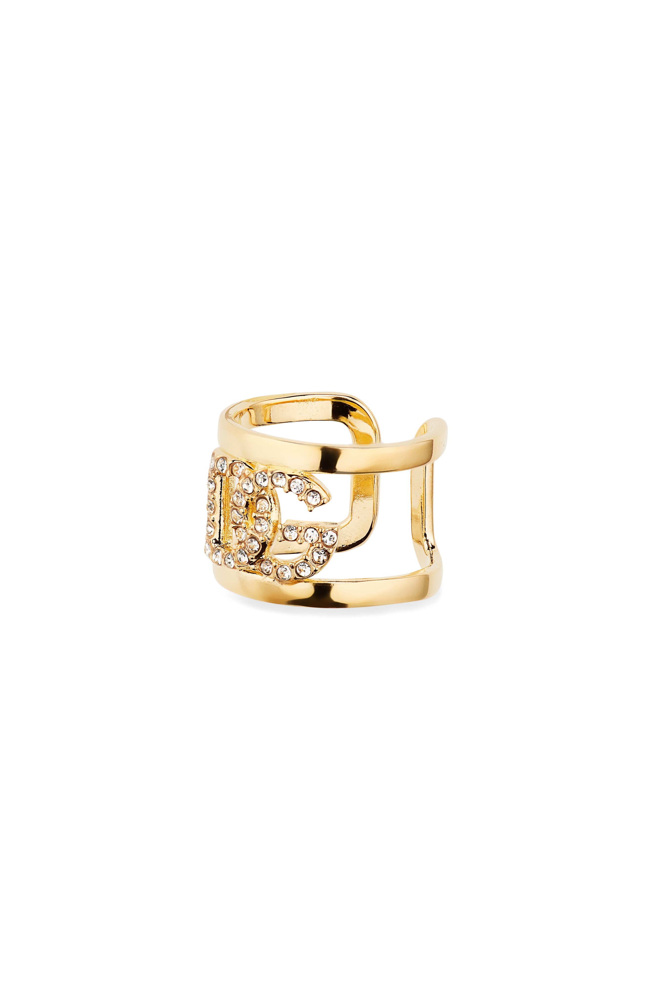 Crystal Embellished Logo Ear Cuff - 1