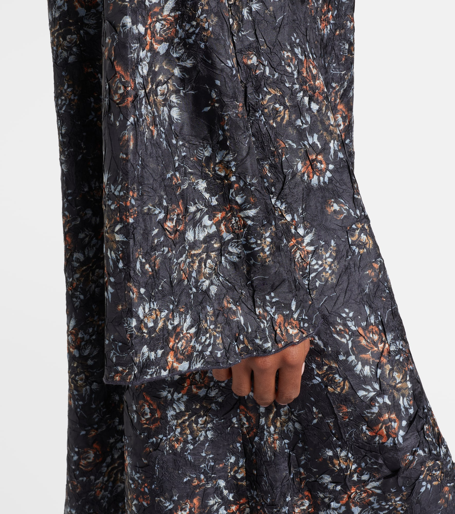 Floral ruffled midi dress - 5