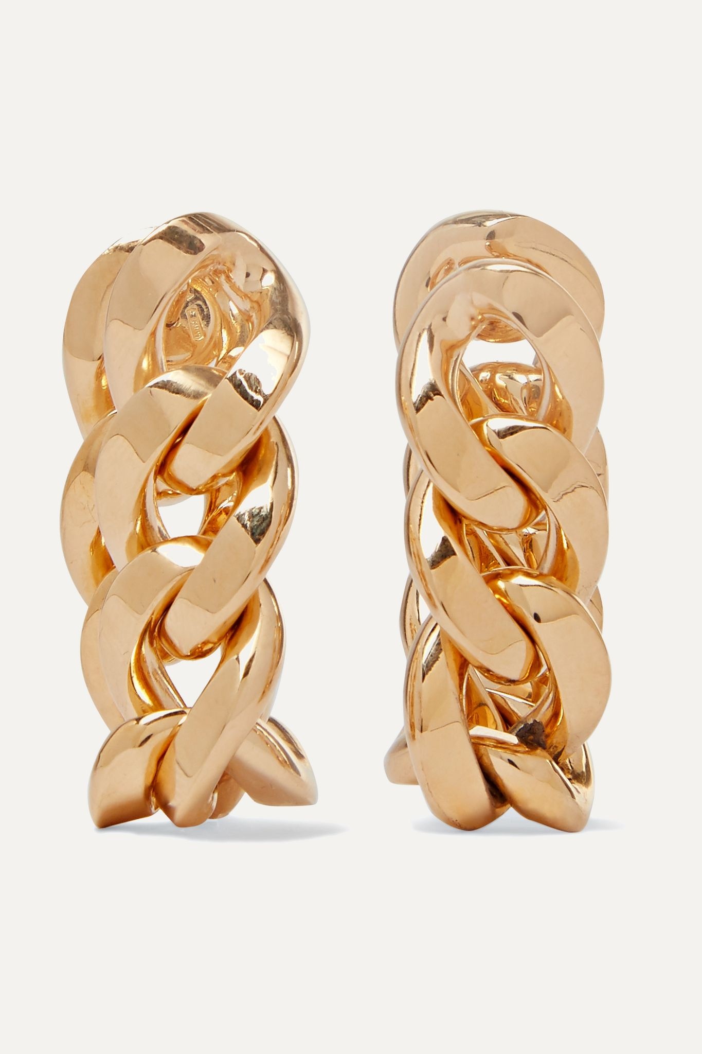 Gold-plated hoop earrings - 1