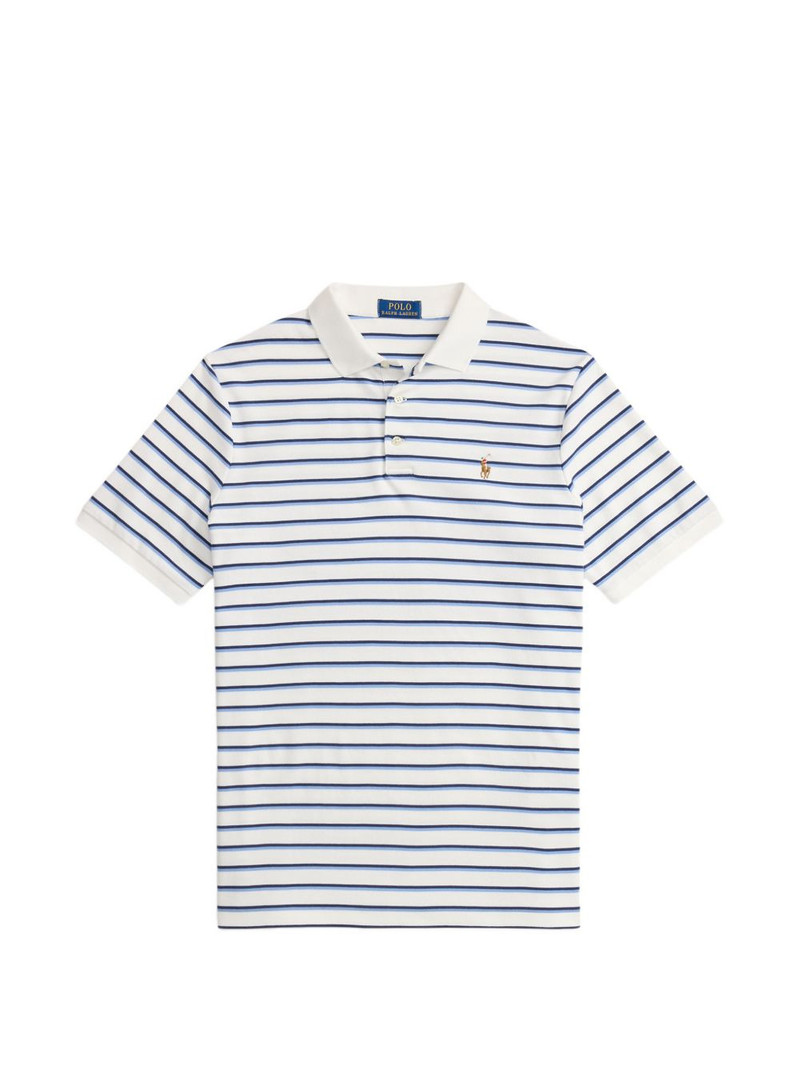 striped logo polo shirt 1