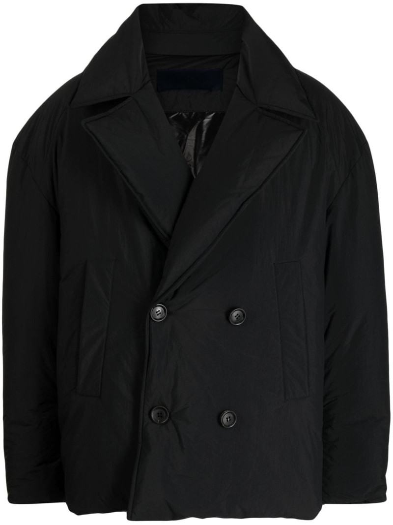 notched-lapels padded jacket 1