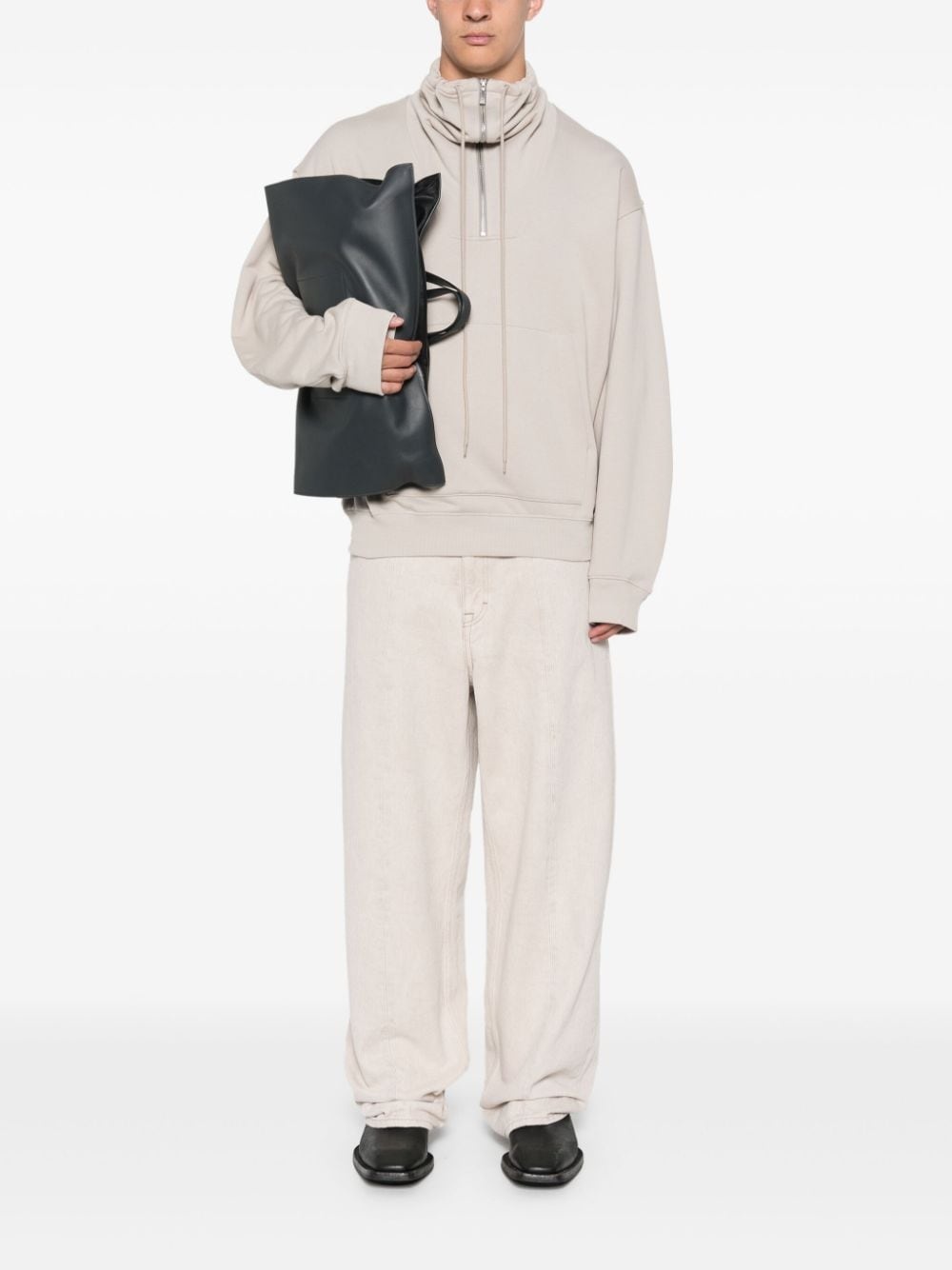 funnel-neck sweatshirt - 2