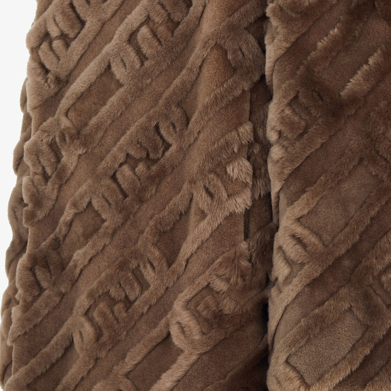 Brown shearling coat 3