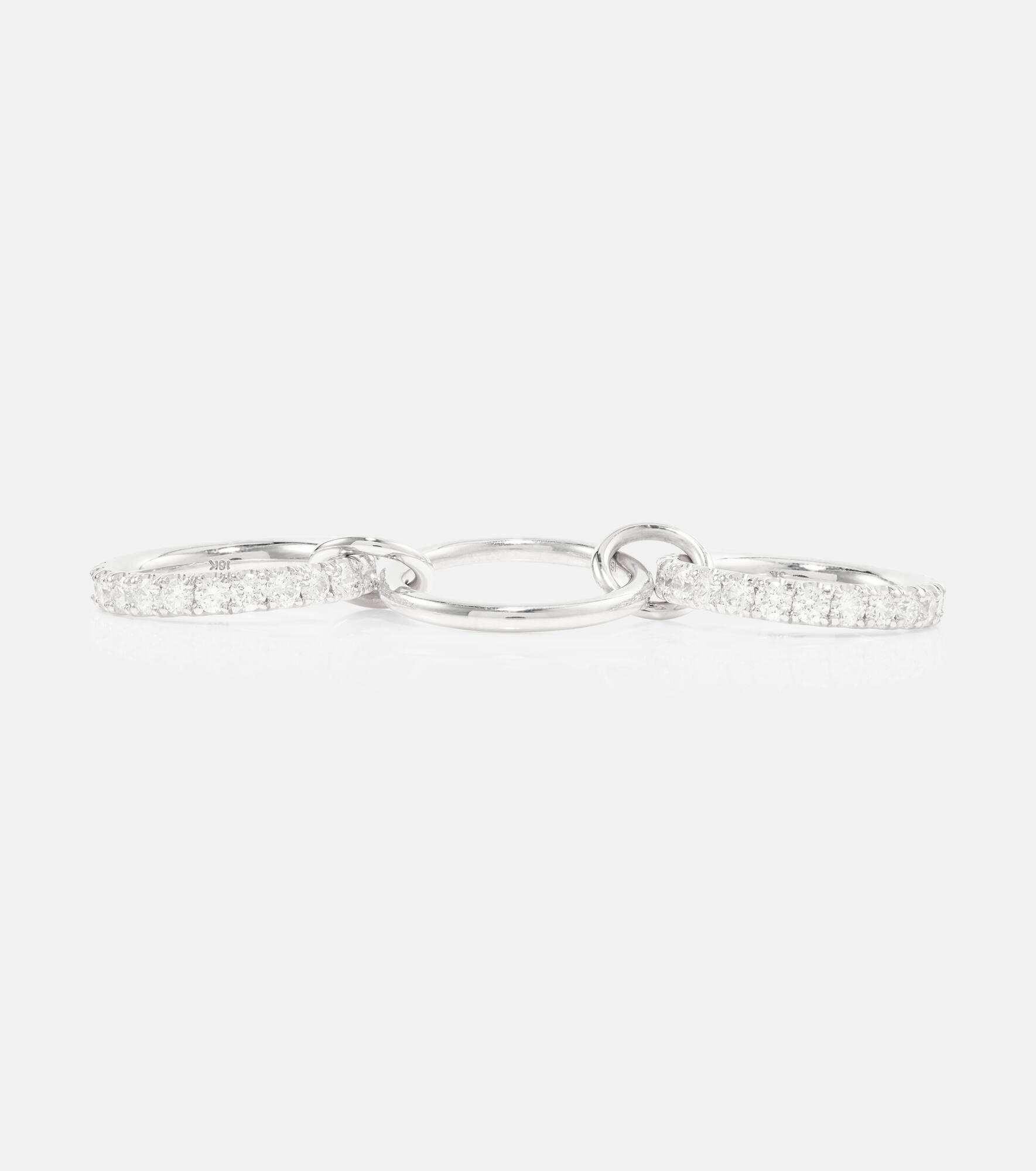 Juno 18kt white gold ring with diamonds - 4
