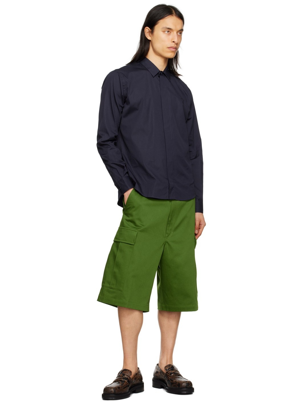 Green Pocket Shorts - 4