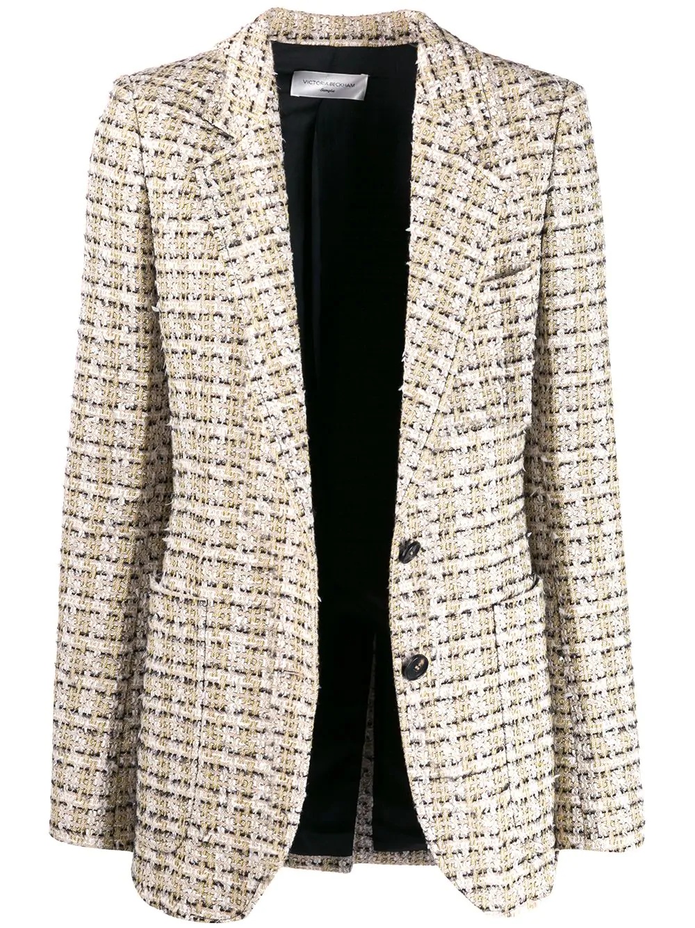 tweed-effect blazer - 1