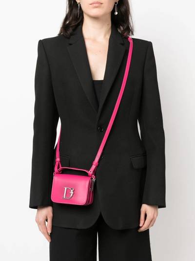 DSQUARED2 logo-plaque leather crossbody bag outlook