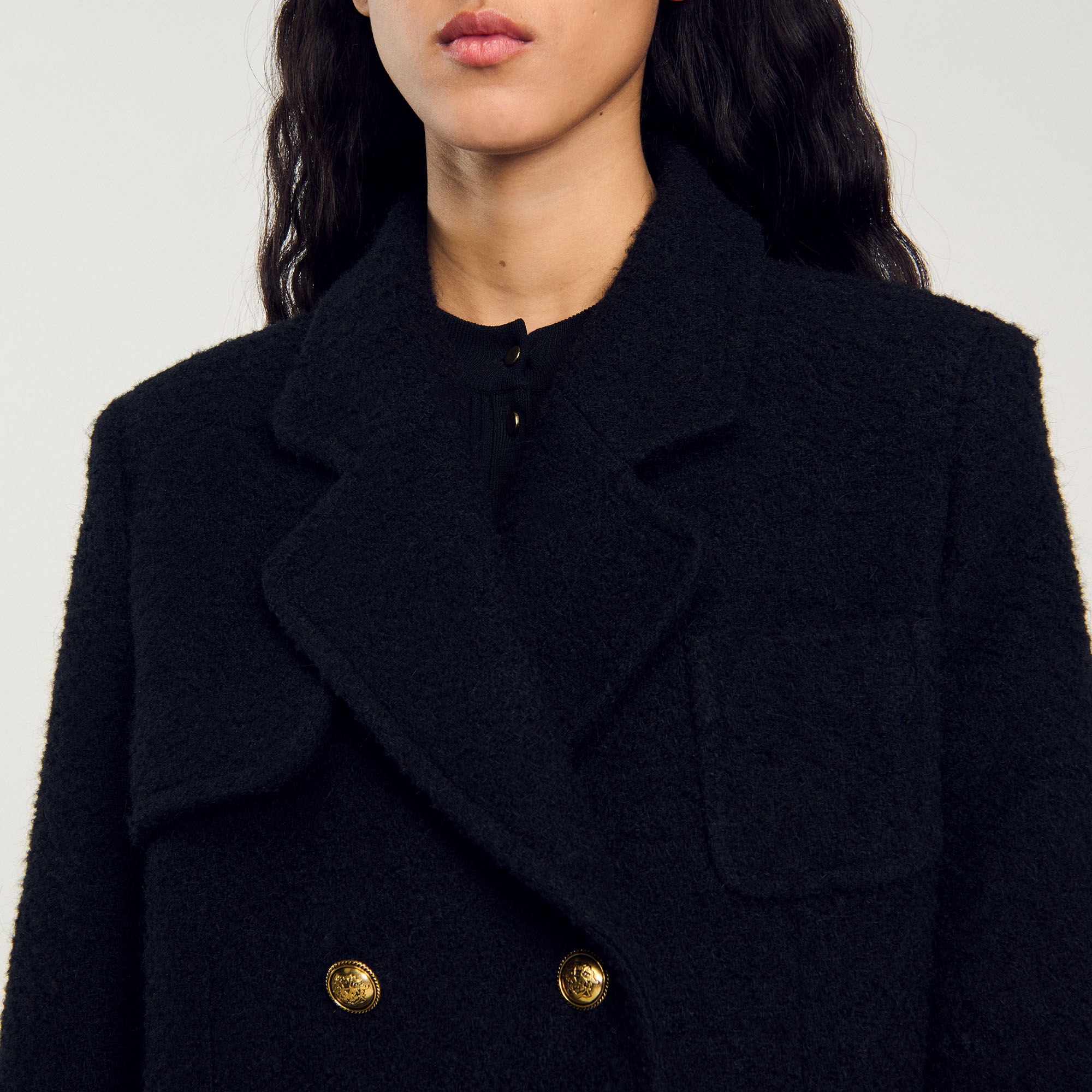 LONG DOUBLE-BREASTED COAT - 4