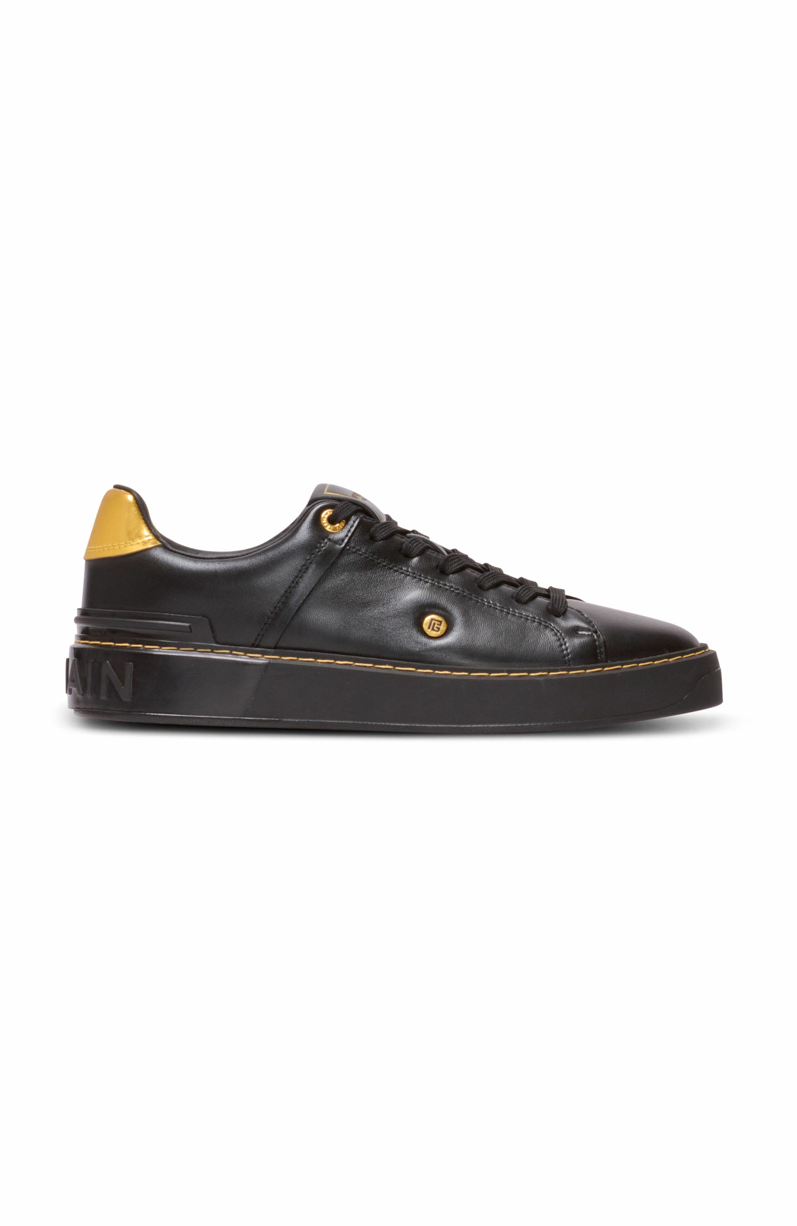 Balmain B-Court Trainers In Calfskin in Black at Nordstrom - 4