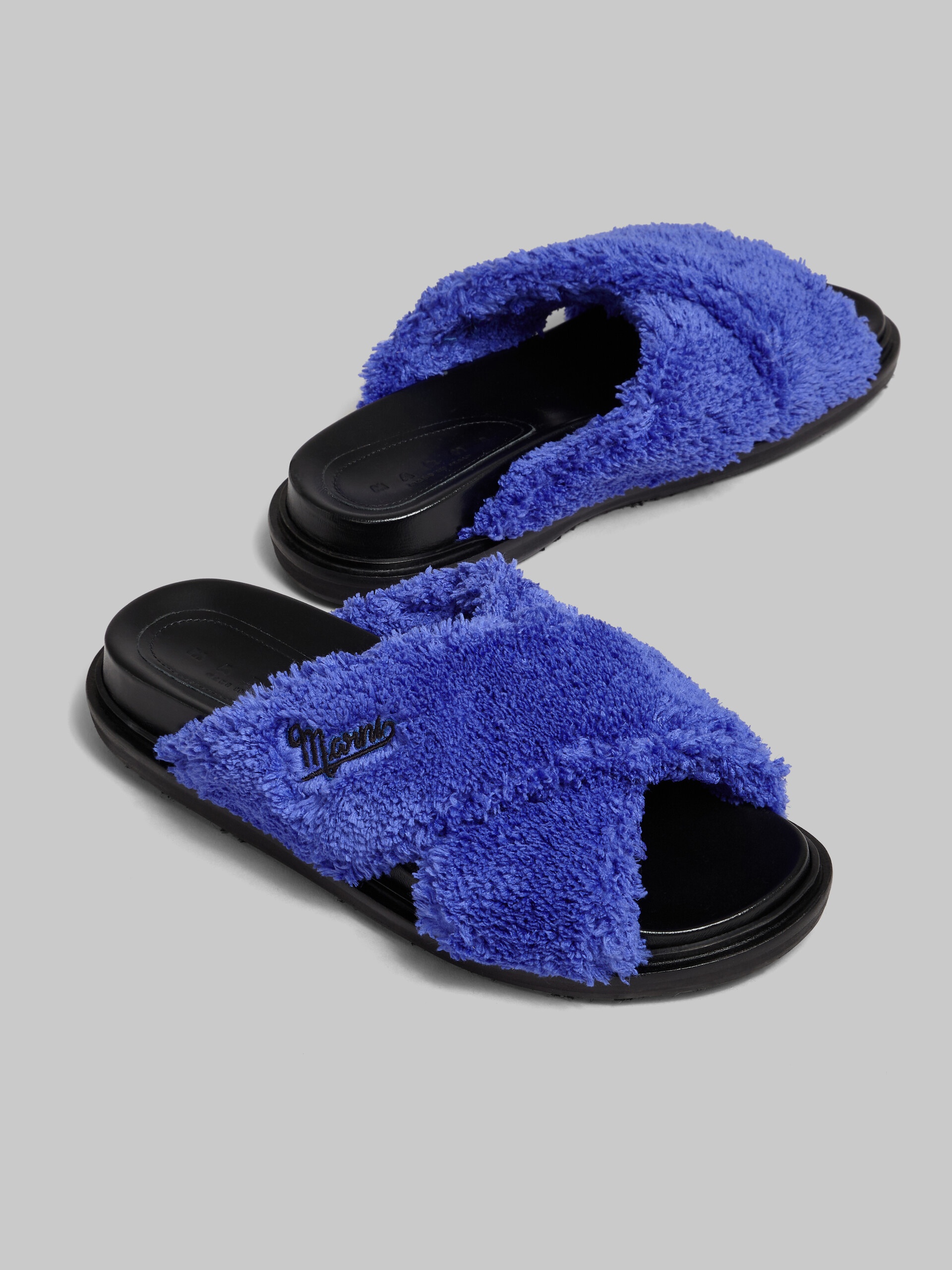 BLUE TERRY SLIDE SANDAL - 5