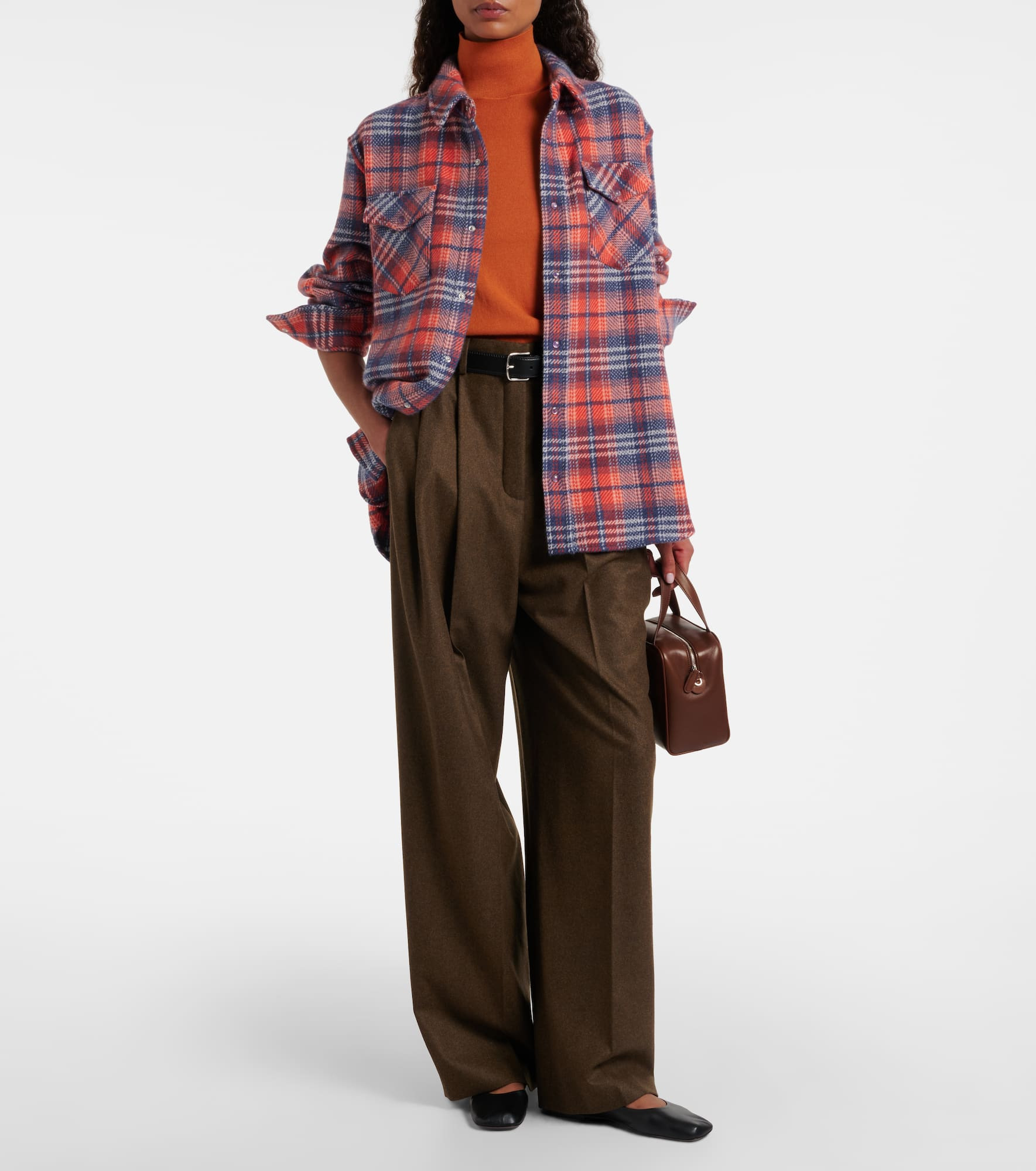 Americana plaid cashmere shirt - 2