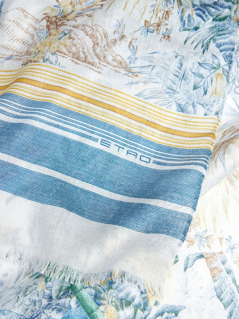 WOOL AND SILK SCARF WITH DESIGN 3