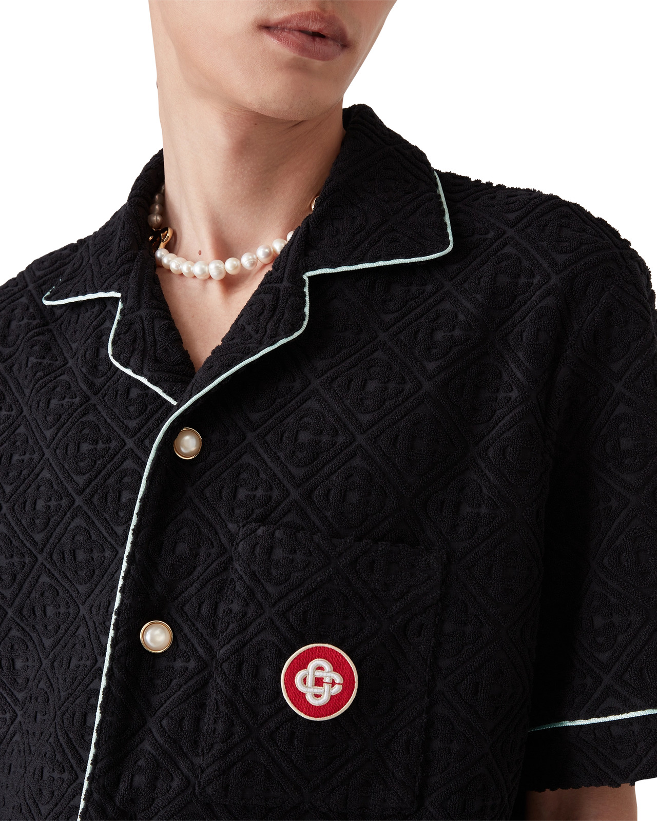 Monogram Towelling Short Sleeve Shirt | Casablanca Paris - 5