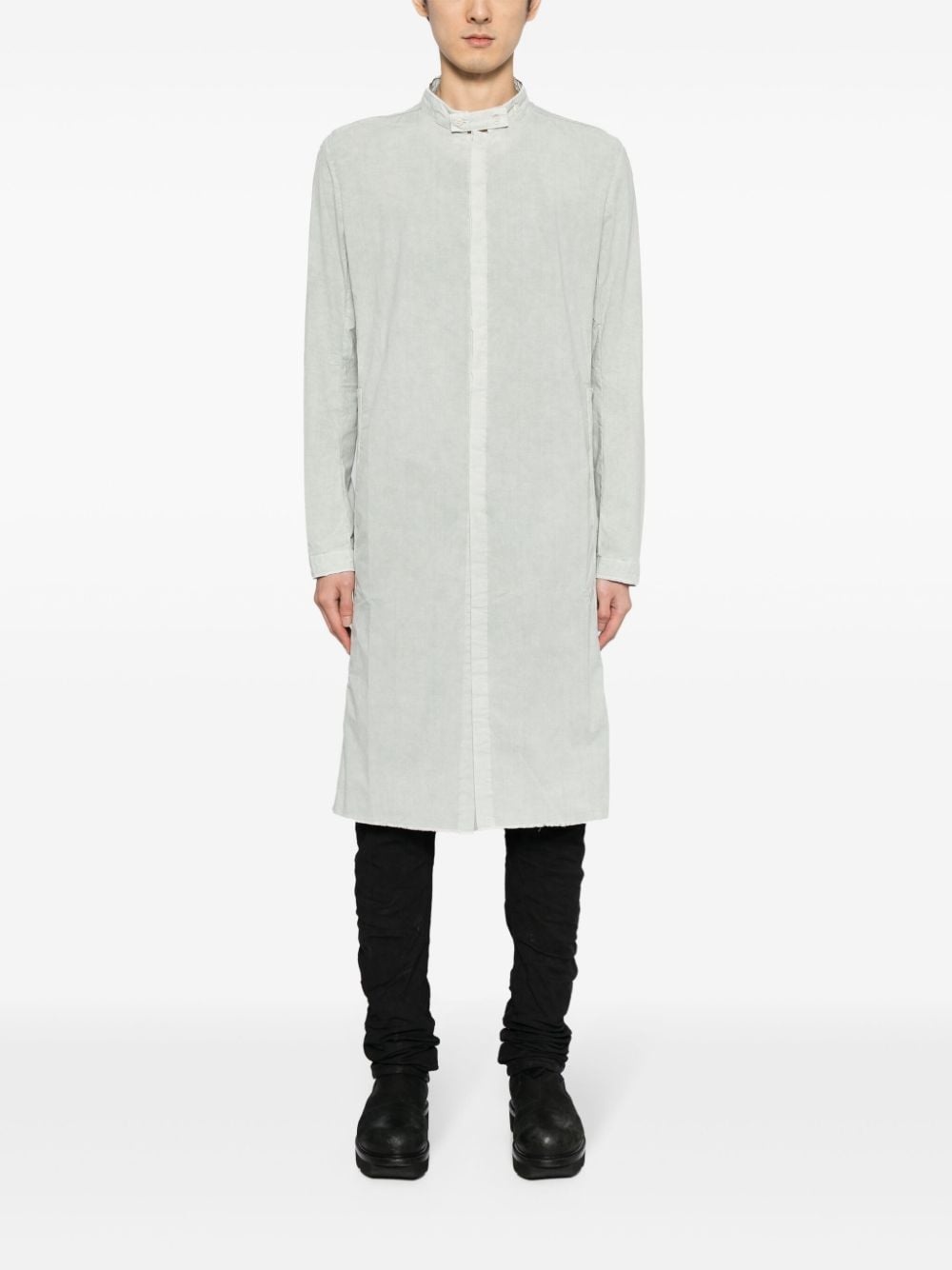 cotton-linen long shirt - 2