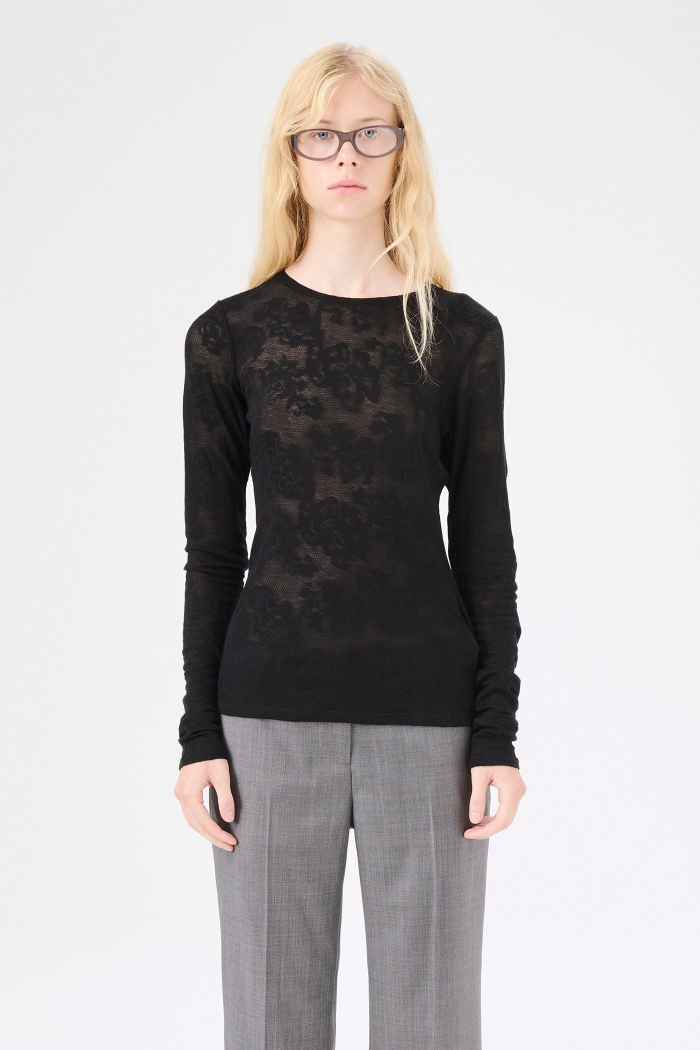 Super Slim Longsleeve Black Romantic Thermal Paisley - 2