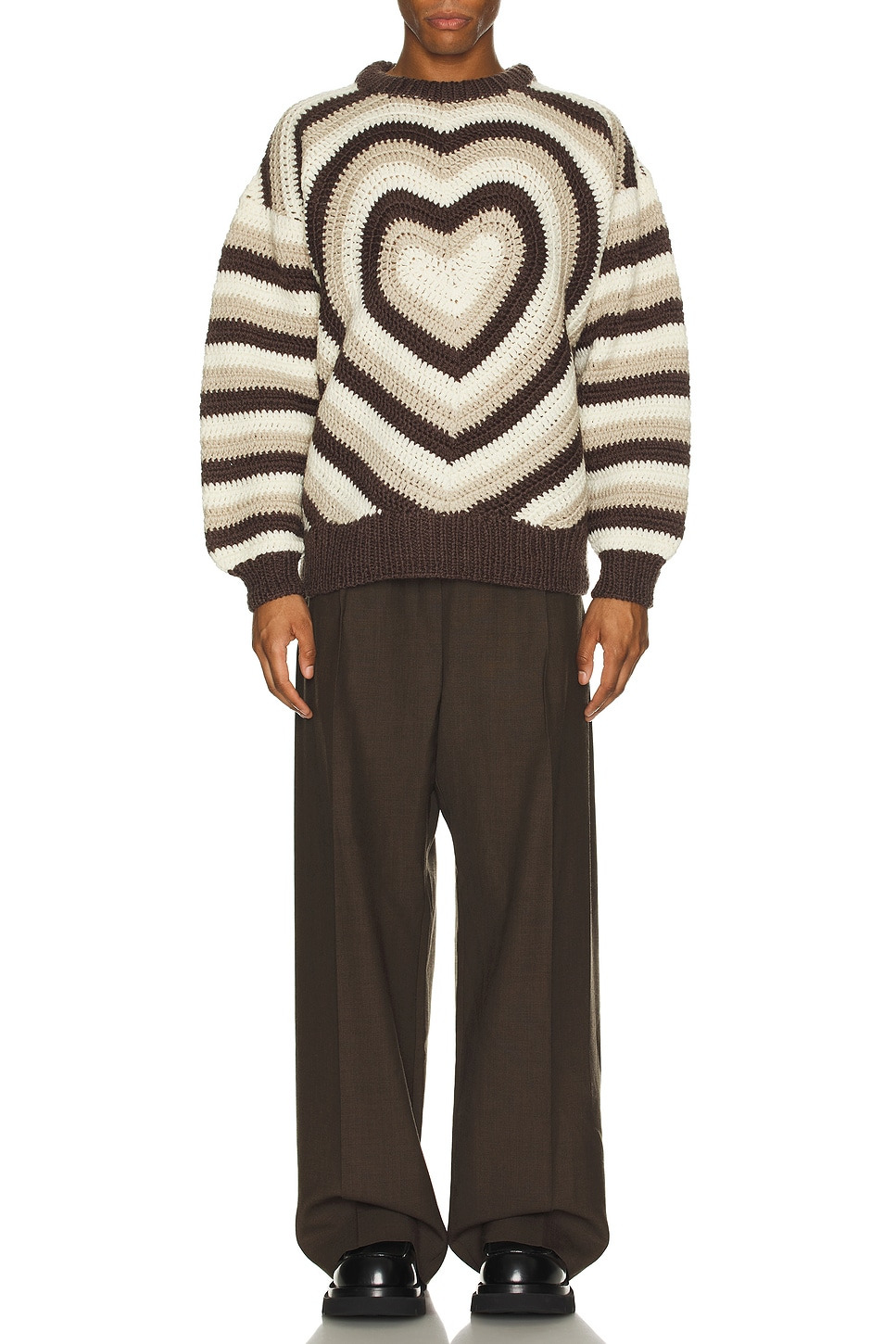 Hearty Hand Knit Sweater - 5