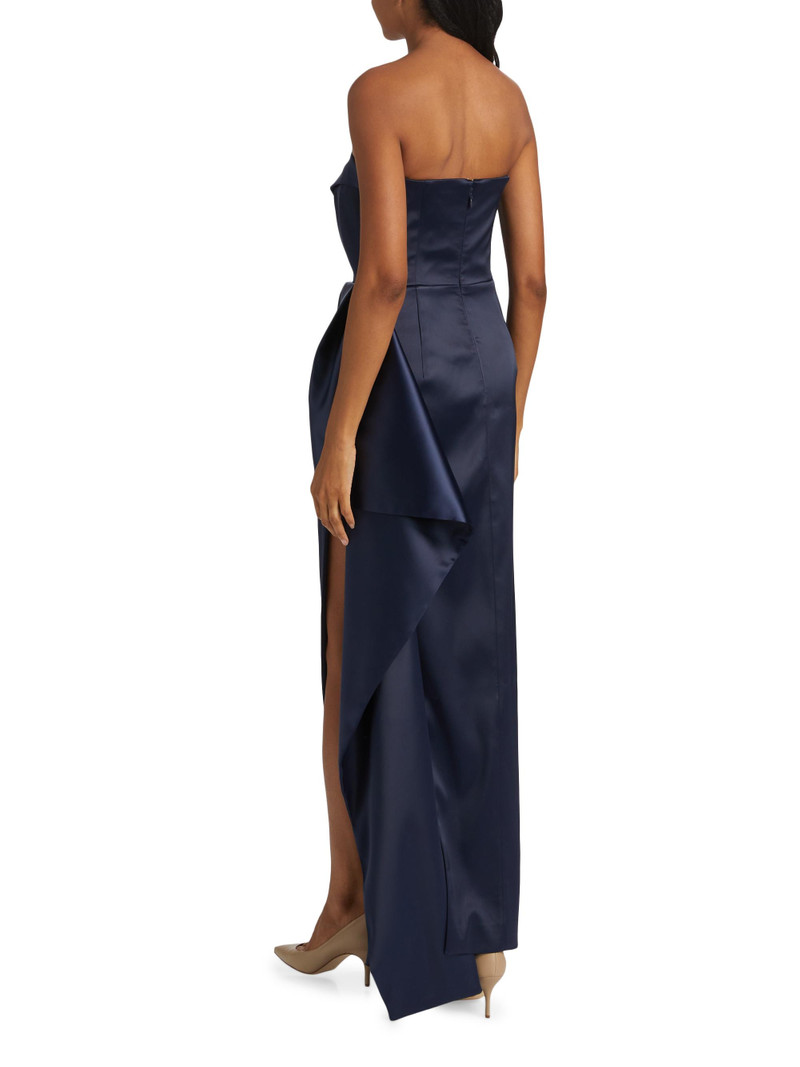 Women's Erelyn Satin Strapless Gown - Navy 5