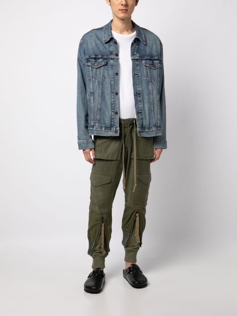 drawstring-waist tapered trousers - 2