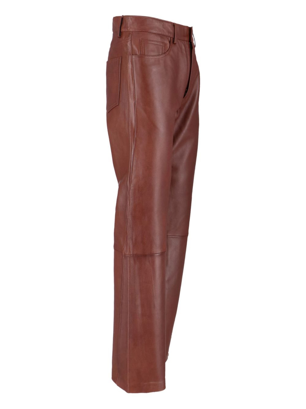 Straight Twist leather trousers - 3