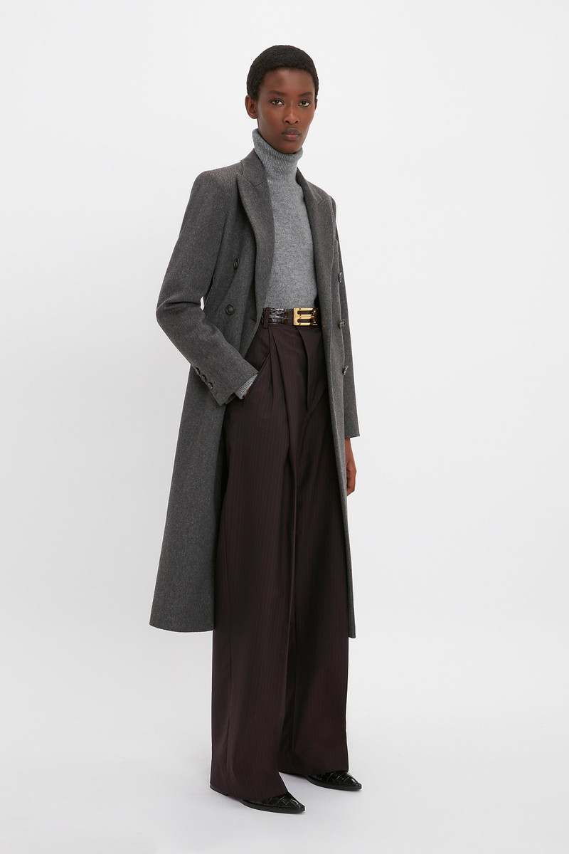 Tailored Slim Coat In Grey Melange 3