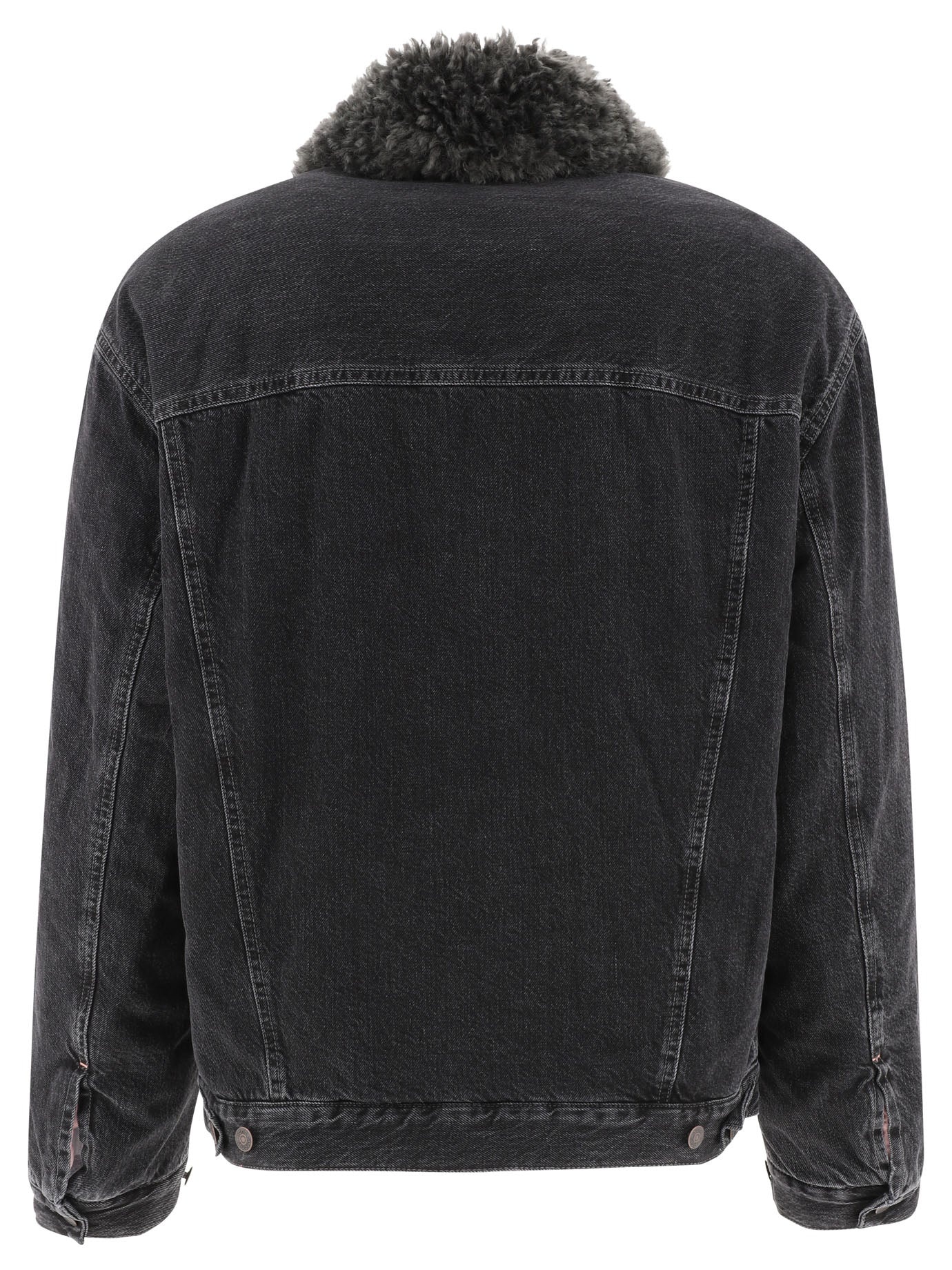 Acne Studios Lined Denim Jacket With Faux-fur Collar - 2