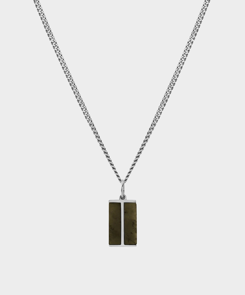Miansai Sterling Silver Duo Jasper Necklace 1