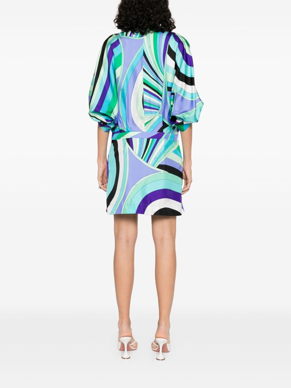 abstract-pattern dress - 4
