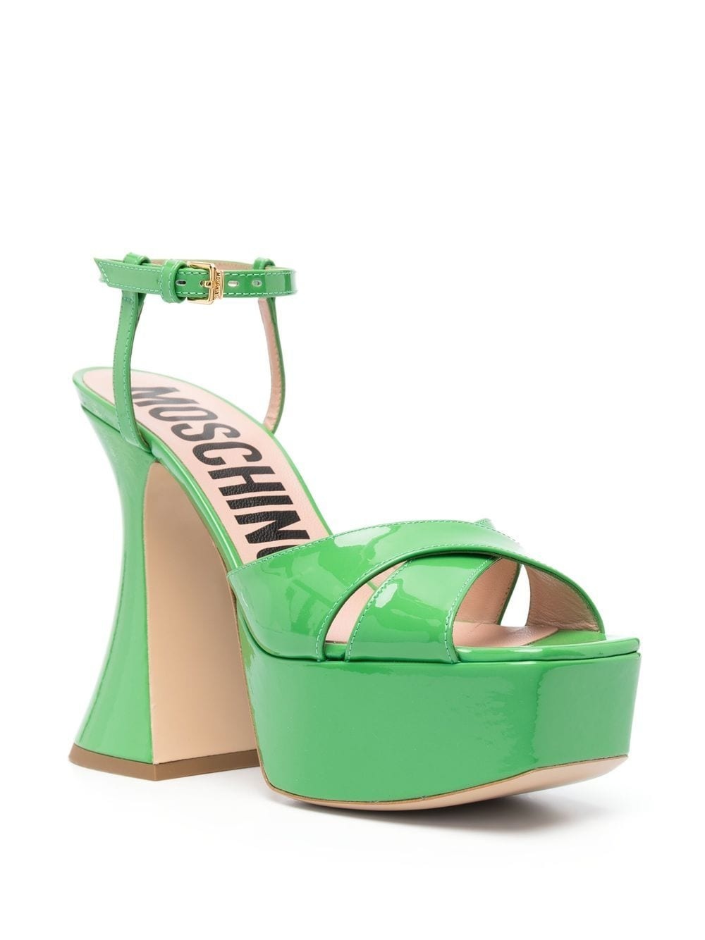 patent leather platform sandals - 2